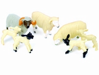 Britains - 7 Moutons (1 Bélier, 2 Brebis et 4 Agneaux)