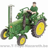 SIKU Farmer Classic - John Deere Lanz Tractor with sidemower