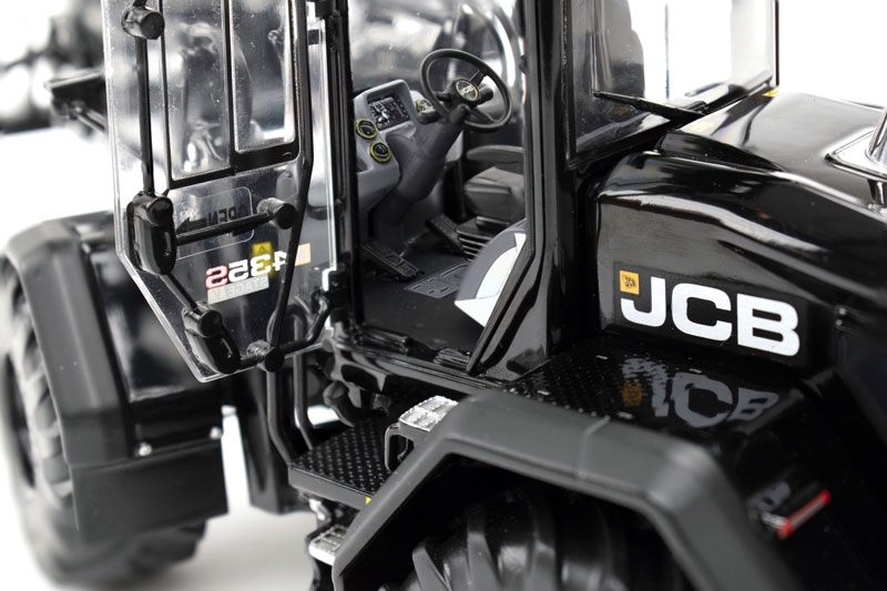 AT-Collections - Black JCB 435S Agri Wheelloader+Silage Fork