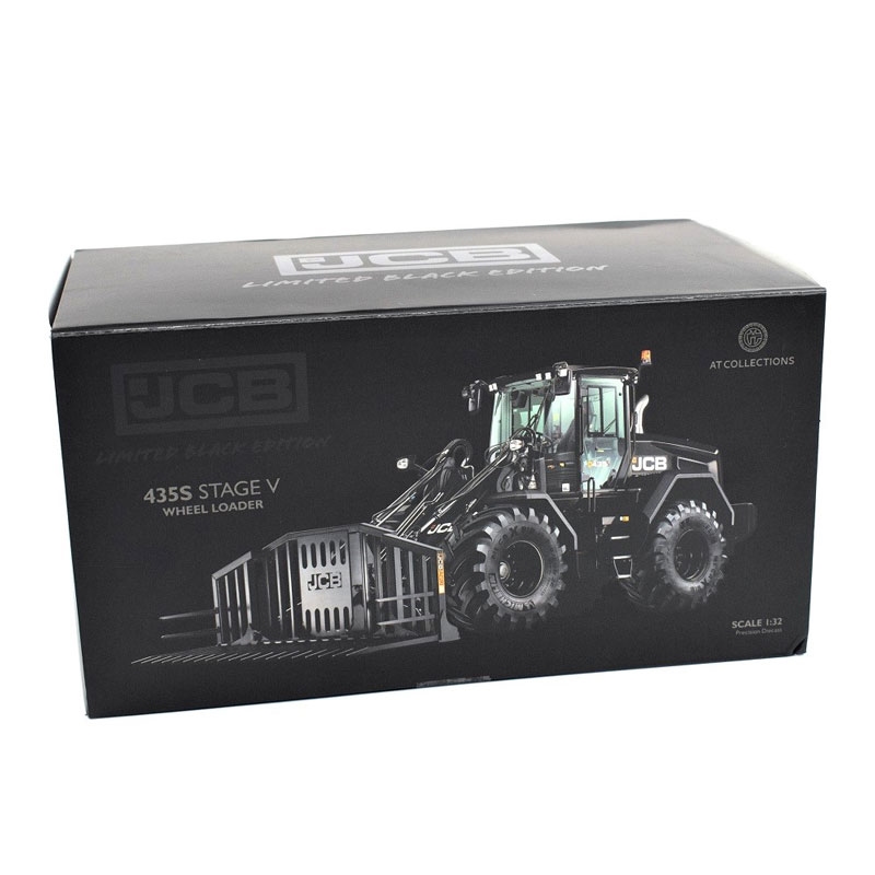 AT-Collections - Black JCB 435S Agri Wheelloader+Silage Fork