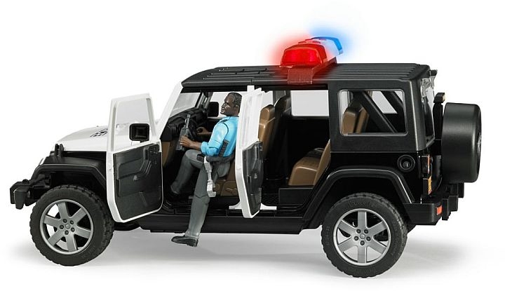 Bruder 2015 - POLICE Jeep Wrangler + Policier et accessoire