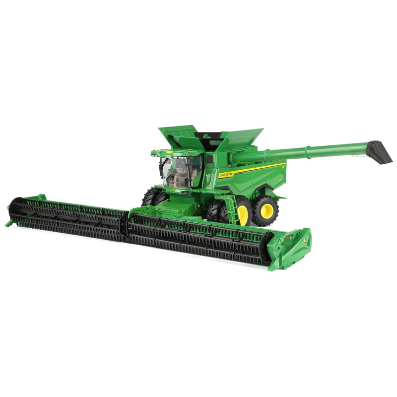ERTL Prestige - John Deere S7 800 maaidorser op banden met maïskolvenplukker en graanmaaibord