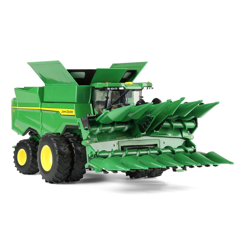 ERTL Prestige - John Deere S7 800 maaidorser op banden met maïskolvenplukker en graanmaaibord