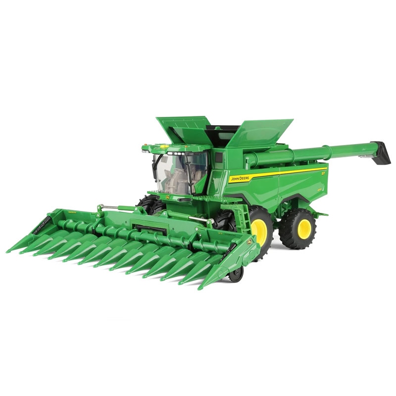 ERTL Prestige - John Deere S7 800 maaidorser op banden met maïskolvenplukker en graanmaaibord
