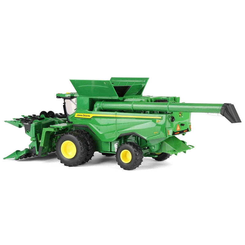 ERTL Prestige - John Deere S7 800 maaidorser op banden met maïskolvenplukker en graanmaaibord