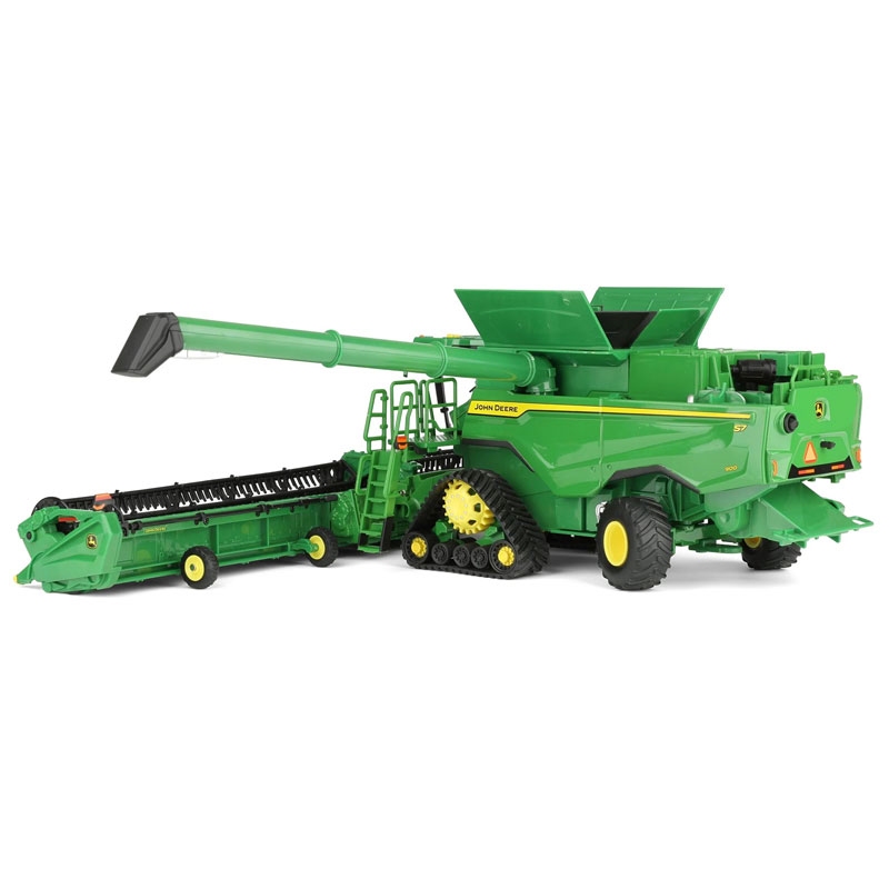 ERTL Prestige - John Deere S7 900 maaidorser op rupsen met maïskolvenplukker en graanmaaibord