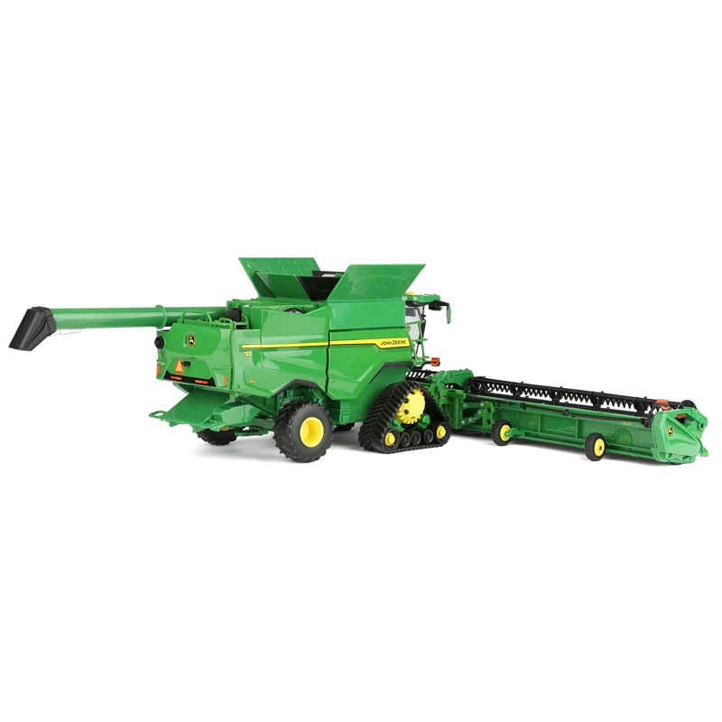 ERTL Prestige - John Deere S7 900 maaidorser op rupsen met maïskolvenplukker en graanmaaibord
