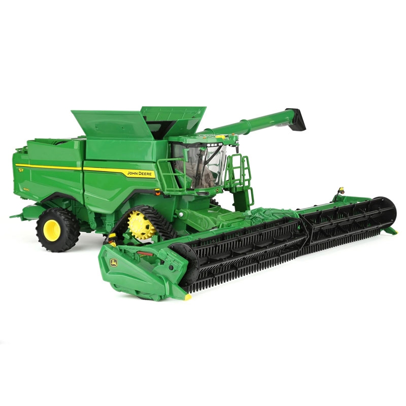 ERTL Prestige - John Deere S7 900 maaidorser op rupsen met maïskolvenplukker en graanmaaibord