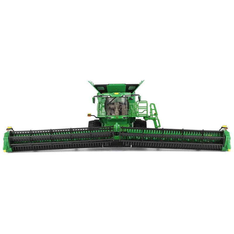 ERTL Prestige - John Deere S7 900 maaidorser op rupsen met maïskolvenplukker en graanmaaibord