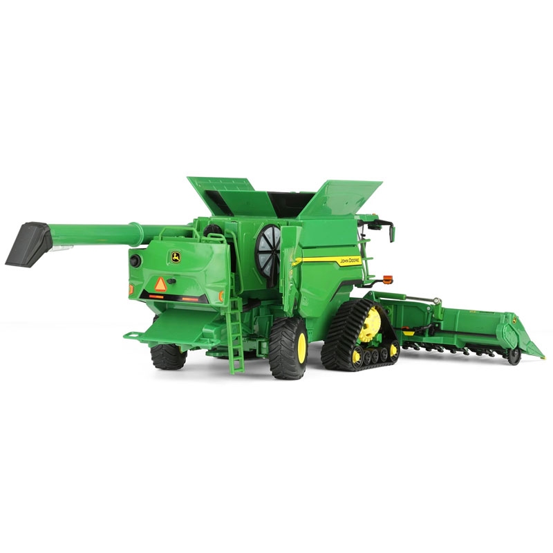 ERTL Prestige - John Deere S7 900 maaidorser op rupsen met maïskolvenplukker en graanmaaibord