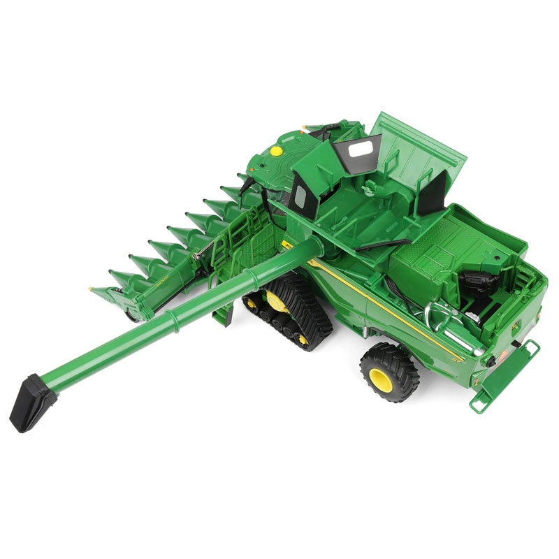 ERTL Prestige - John Deere S7 900 maaidorser op rupsen met maïskolvenplukker en graanmaaibord