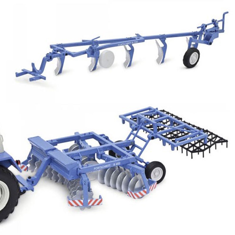 Schuco - Fortschritt set - B200 Plough and B402 Disc Harrow