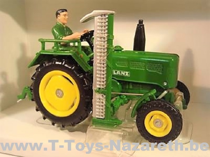 SIKU Farmer Classic - John Deere Lanz Tractor with sidemower
