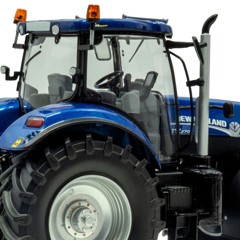 Toys-Farm - ROS - New Holland T7.270 Auto-Command Blue-Power avec Jentes d'Argentee/Gris (2013-2015)