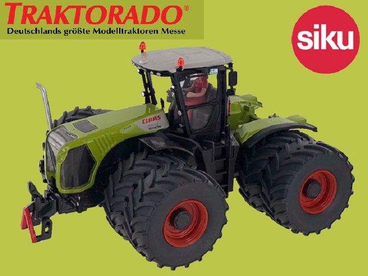 gemello PNEUMATICI 1:32 NUOVO OVP disponibilità limitata Siku traktorado 2018 Claas aggiravano 4500 