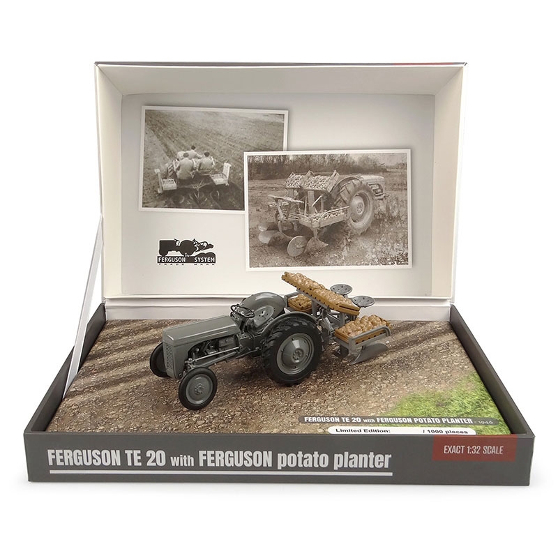 UH - Ferguson TE 20 with Ferguson 2-row potato planter and seed potato crates