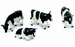 Britains -4 Zwartbonte koeien (2 staand, 1 liggend, 1 stier) 1:32