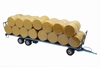Maupu PM1180/200 blue - trailer with 40 round bales 1:32