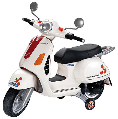 Scooter électrique pour Enfants RunRunToys Vespa Marron 12V